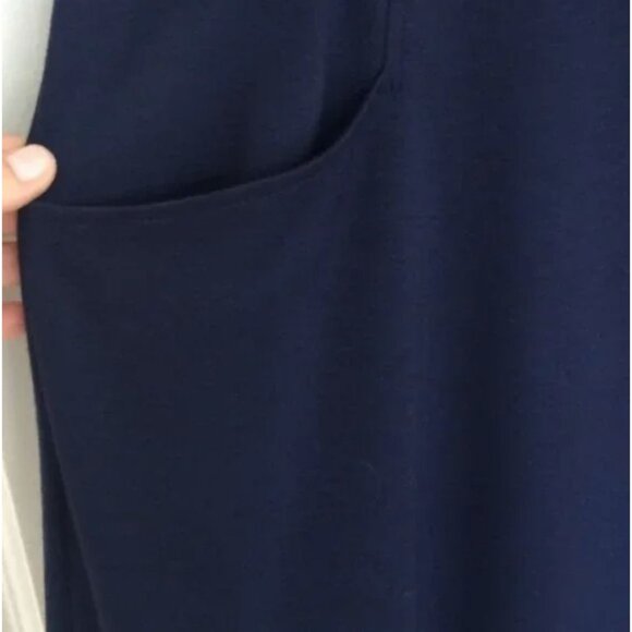 J. McLaughlin Catalyst Dress Winter Navy Women's size Large Front Pockets Bainbr - Picture 11 of 11